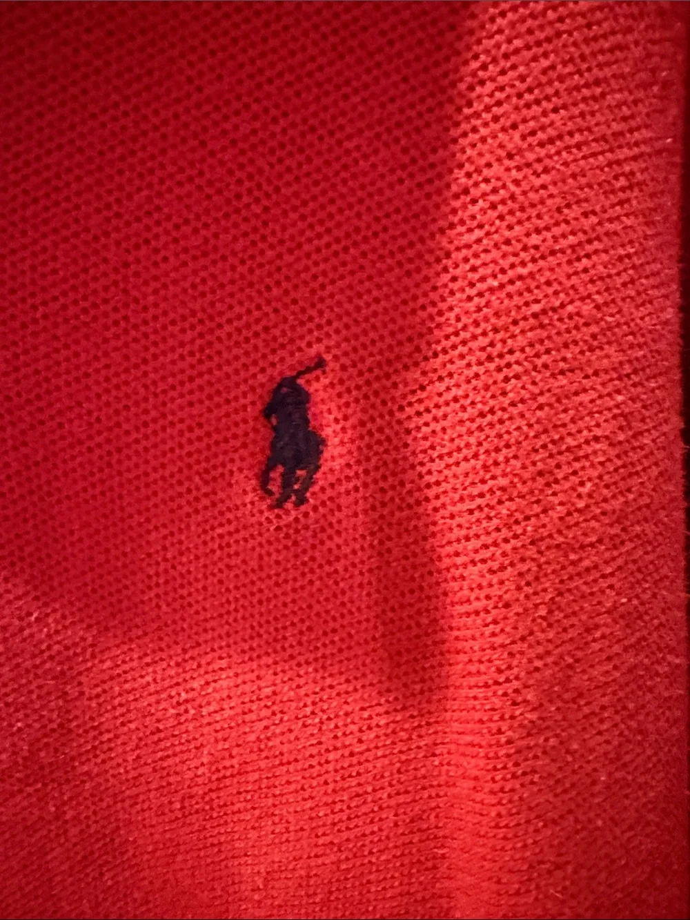 Polo by Ralph Lauren Red Long-Sleeve Polo with Embroidered Logo